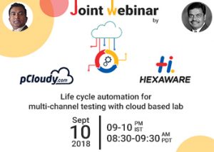 Joint Webinar - pCloudy and Hexaware